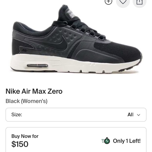 Nike Air Max Zero Black and White Sneakers with Modern Air Max Design - Picture 7 of 7